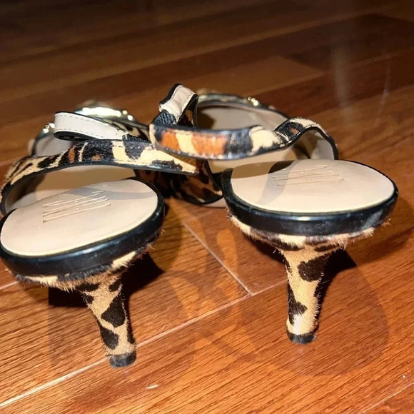 Macy’s INC Leopard Print Slingback Heels Sz 10 - Picture 11 of 16